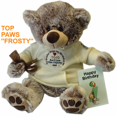 Top Teddies - Big Teddy Bears (21 inch) wearing personalized hoodies
